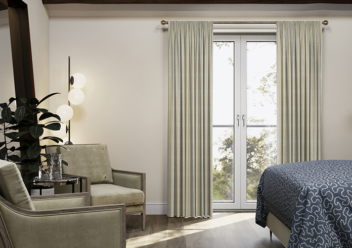 Emily Bond George Stripe, Indigo - Made to Measure Curtains - Image 3